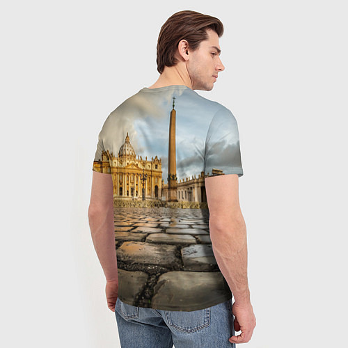 Мужская футболка Площадь святого Петра / 3D-принт – фото 4