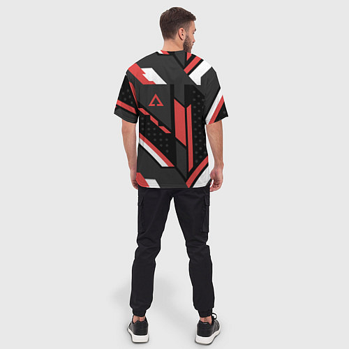 Мужская футболка оверсайз CS:GO Cyrex Pattern / 3D-принт – фото 4