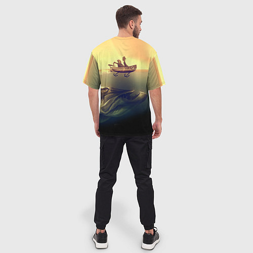 Мужская футболка оверсайз День на рыбалке / 3D-принт – фото 4