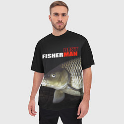 Футболка оверсайз мужская The best fisherman, цвет: 3D-принт — фото 2