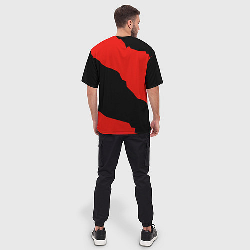 Мужская футболка оверсайз CS:GO Red Style / 3D-принт – фото 4