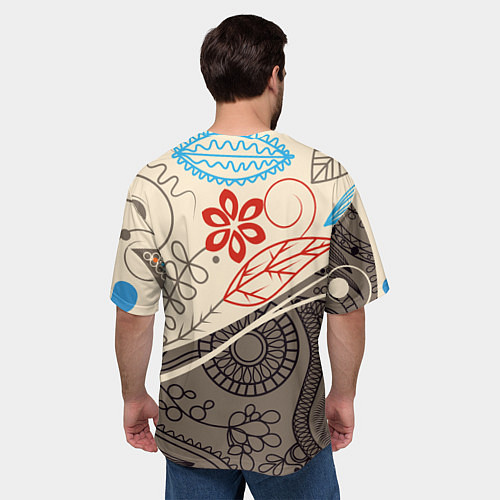 Мужская футболка оверсайз Прованс / 3D-принт – фото 4