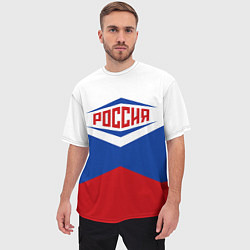 Футболка оверсайз мужская Россия 2016, цвет: 3D-принт — фото 2