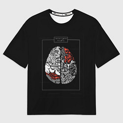 Футболка оверсайз мужская Twenty one pilots: brain, цвет: 3D-принт