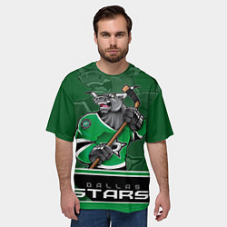 Футболка оверсайз мужская Dallas Stars, цвет: 3D-принт — фото 2