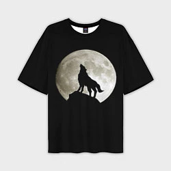 Мужская футболка оверсайз Moon Wolf
