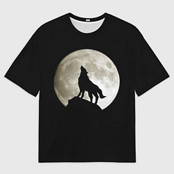 Мужская футболка оверсайз Moon Wolf