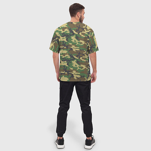Мужская футболка оверсайз Blackhawks Camouflage / 3D-принт – фото 4