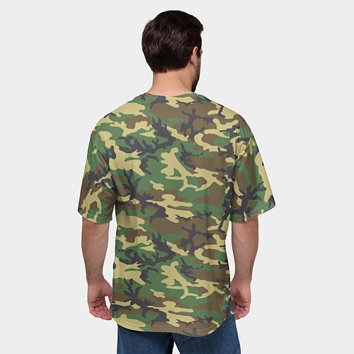 Мужская футболка оверсайз Blackhawks Camouflage / 3D-принт – фото 4