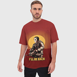 Футболка оверсайз мужская Stalin: Ill Be Back, цвет: 3D-принт — фото 2