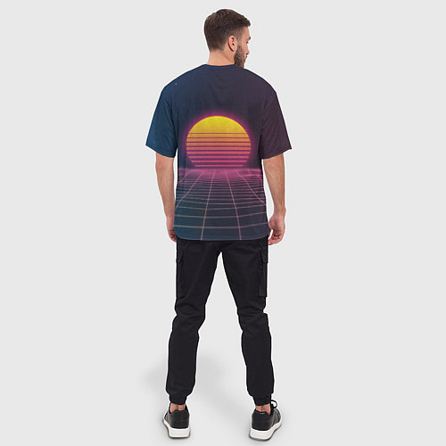Мужская футболка оверсайз Vapor Sunrise / 3D-принт – фото 4