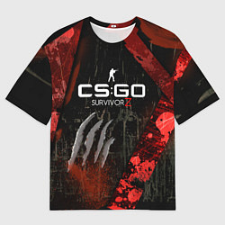 Футболка оверсайз мужская CS:GO Survivor Z Style, цвет: 3D-принт