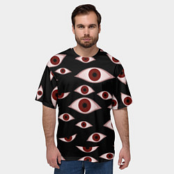 Футболка оверсайз мужская Глаза, цвет: 3D-принт — фото 2
