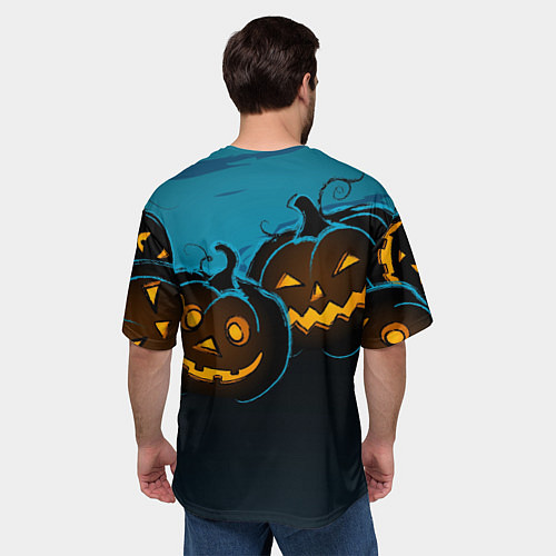 Мужская футболка оверсайз Halloween3 / 3D-принт – фото 4