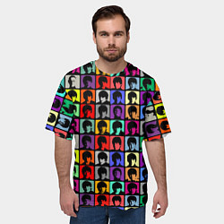 Футболка оверсайз мужская The Beatles: pop-art, цвет: 3D-принт — фото 2