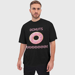 Футболка оверсайз мужская Donuts, цвет: 3D-принт — фото 2