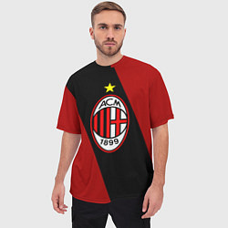 Футболка оверсайз мужская Milan FC: Red Collection, цвет: 3D-принт — фото 2