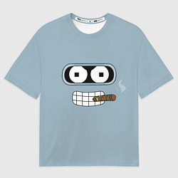 Футболка оверсайз мужская Лицо Бендера, цвет: 3D-принт