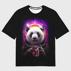 Футболка оверсайз мужская Panda Cosmonaut, цвет: 3D-принт
