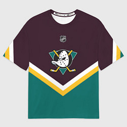 Футболка оверсайз мужская NHL: Anaheim Ducks, цвет: 3D-принт