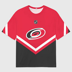 Футболка оверсайз мужская NHL: Carolina Hurricanes, цвет: 3D-принт