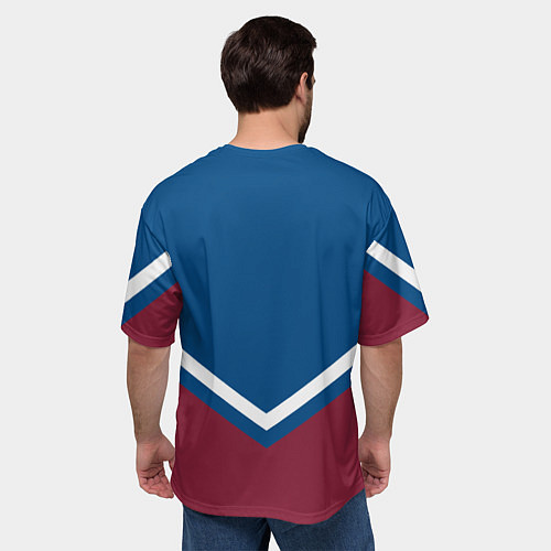 Мужская футболка оверсайз NHL: Colorado Avalanche / 3D-принт – фото 4