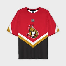 Футболка оверсайз мужская NHL: Ottawa Senators, цвет: 3D-принт