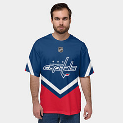 Футболка оверсайз мужская NHL: Washington Capitals, цвет: 3D-принт — фото 2