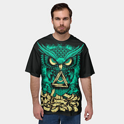 Футболка оверсайз мужская Bring Me The Horizon: Owl, цвет: 3D-принт — фото 2