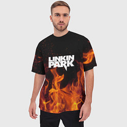Футболка оверсайз мужская Linkin Park: Hell Flame, цвет: 3D-принт — фото 2