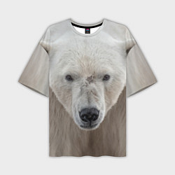 Футболка оверсайз мужская Белый медведь, цвет: 3D-принт