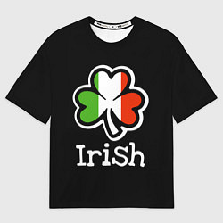 Футболка оверсайз мужская Irish - tricolor clover, цвет: 3D-принт