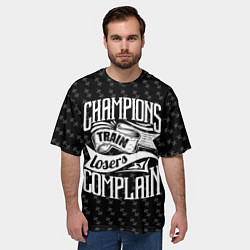 Футболка оверсайз мужская Champions Train, цвет: 3D-принт — фото 2
