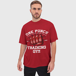 Футболка оверсайз мужская One Punch Gym, цвет: 3D-принт — фото 2