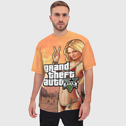Футболка оверсайз мужская GTA V, цвет: 3D-принт — фото 2