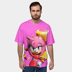 Футболка оверсайз мужская Amy Rose, цвет: 3D-принт — фото 2