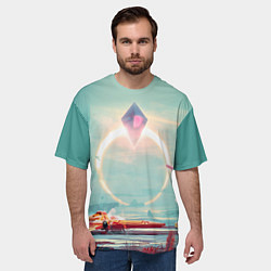 Футболка оверсайз мужская No Mans Sky, цвет: 3D-принт — фото 2