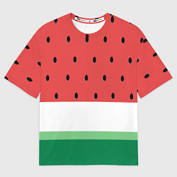 Мужская футболка оверсайз Сочный арбуз