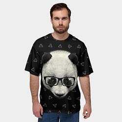Футболка оверсайз мужская Умная панда, цвет: 3D-принт — фото 2