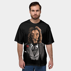 Футболка оверсайз мужская Мистер Лев, цвет: 3D-принт — фото 2