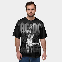 Футболка оверсайз мужская AC/DC: Rock You, цвет: 3D-принт — фото 2