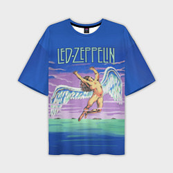 Футболка оверсайз мужская Led Zeppelin: Angel, цвет: 3D-принт