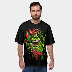 Футболка оверсайз мужская Slayer Slimer, цвет: 3D-принт — фото 2