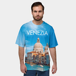 Футболка оверсайз мужская Венеция - архитектура, цвет: 3D-принт — фото 2