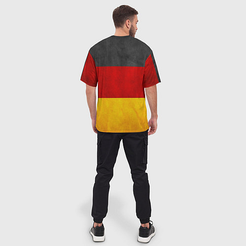 Мужская футболка оверсайз Сборная Германии / 3D-принт – фото 4