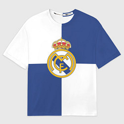 Футболка оверсайз мужская Real Madrid: Blue style, цвет: 3D-принт
