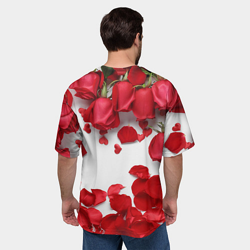 Мужская футболка оверсайз Сильные чуства / 3D-принт – фото 4