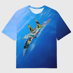 Футболка оверсайз мужская Су 35, цвет: 3D-принт