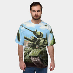 Футболка оверсайз мужская Защитники, цвет: 3D-принт — фото 2