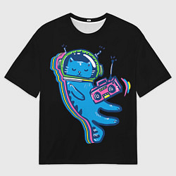 Футболка оверсайз мужская Космокот 1, цвет: 3D-принт
